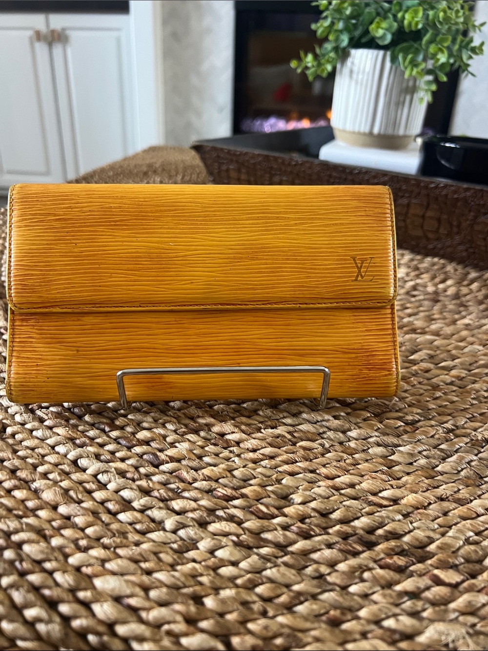 Louis Vuitton Yellow Epi Leather Long Trifold Wallet
